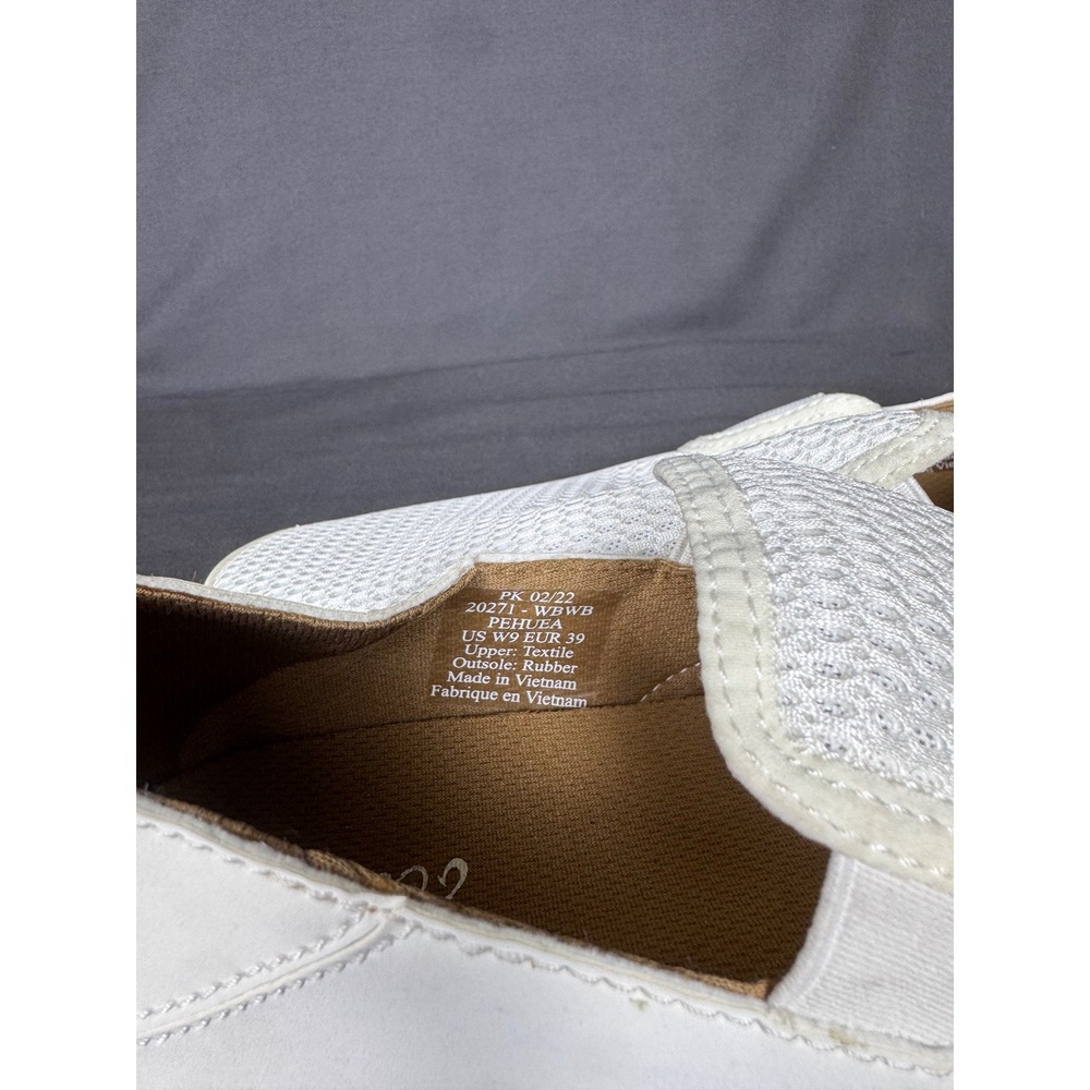 OluKai Pehuea Womens 9 New White Mesh Slip On Sneakers Flip Flop Beach Island - Picture 7 of 13
